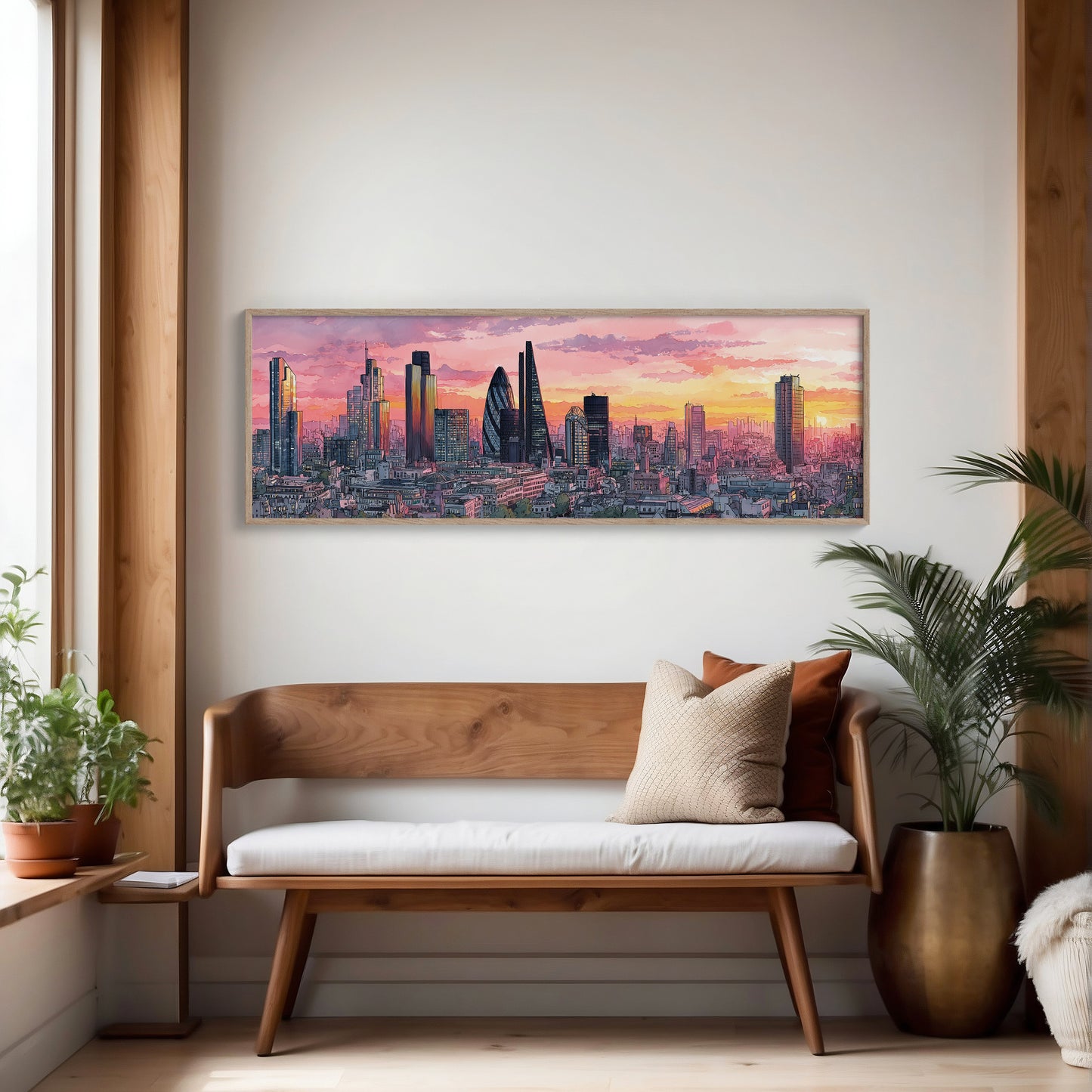 London Skyline In Sunset Glow