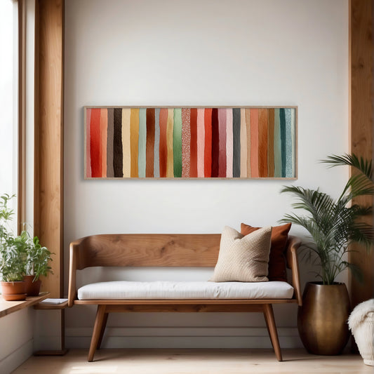 Earth Tone Watercolor Stripe Pattern