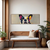 Color Burst Boston Terrier Portrait