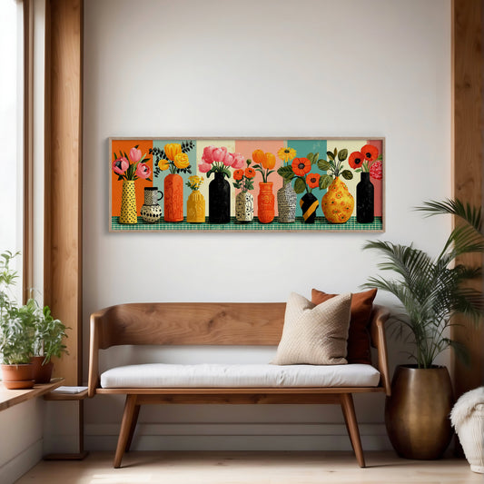 Vases of Sunlit Garden Color