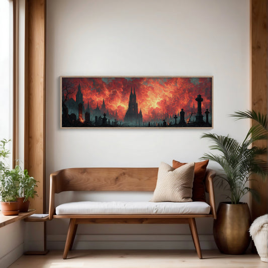Cathedral Beneath a Burning Sky