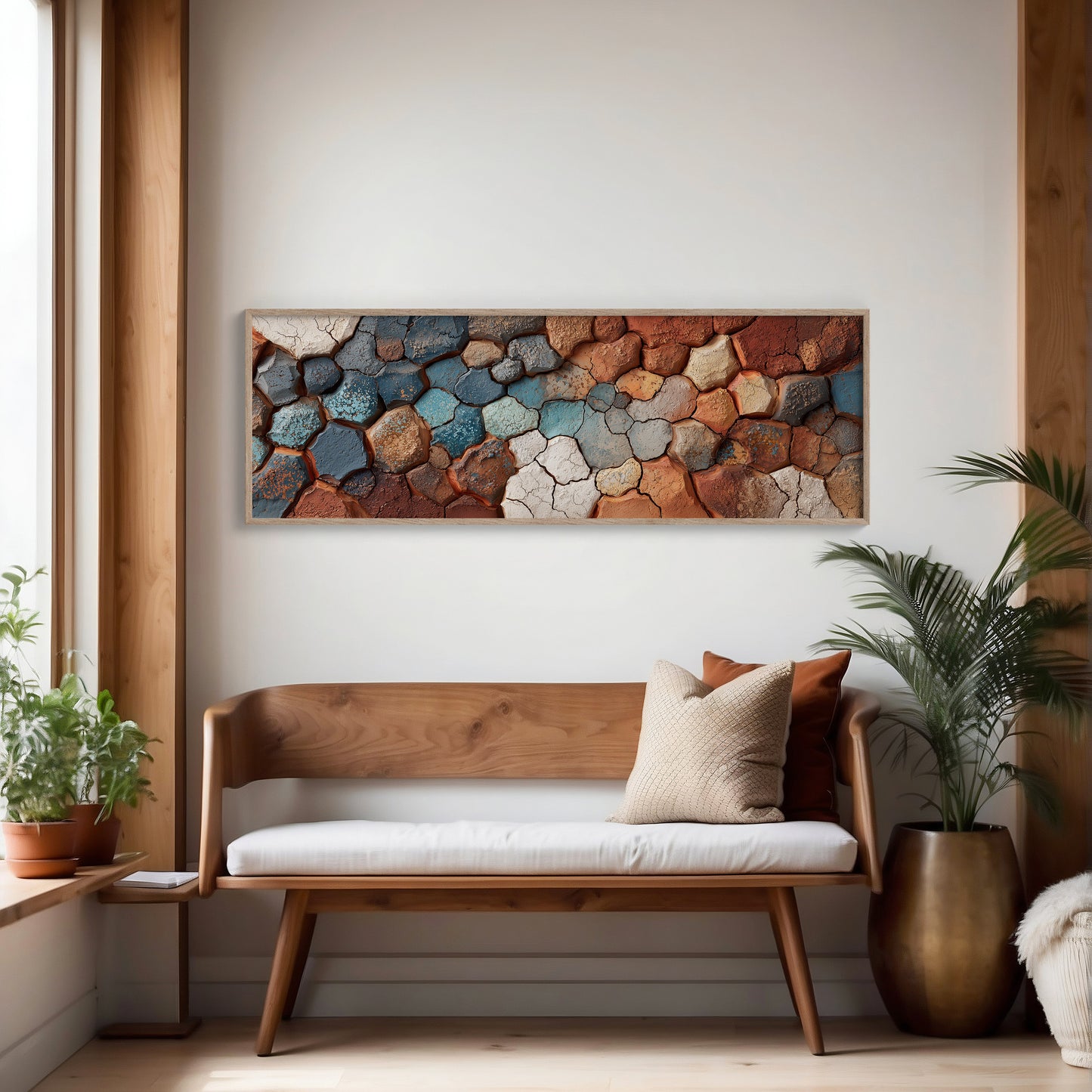 Cracked Earth Mosaic in Desert Tones