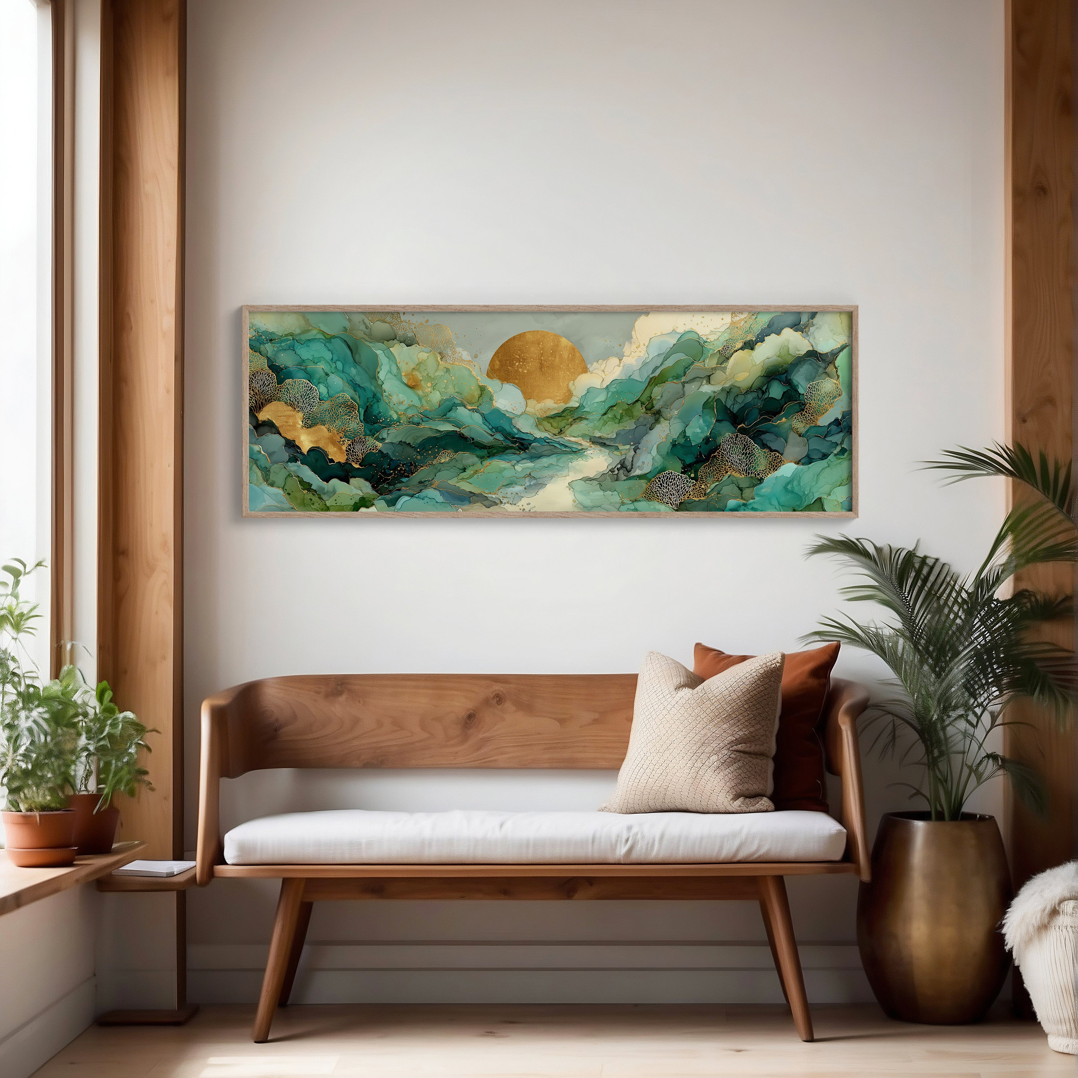 Golden Sun Over Emerald Tides