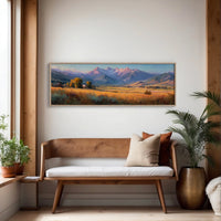 Golden Fields Beneath Mountain Peaks