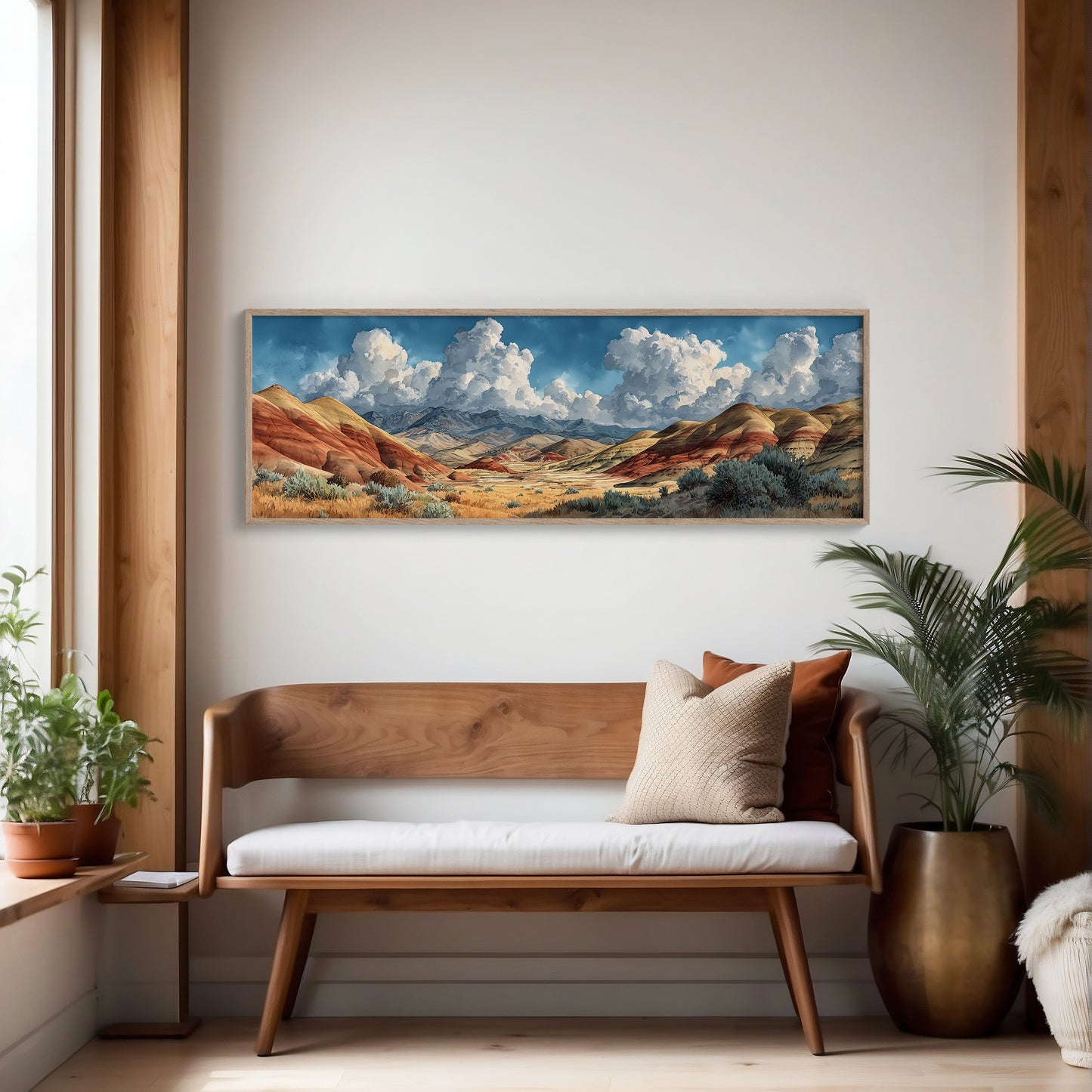 Painted Desert Beneath Towering Clouds