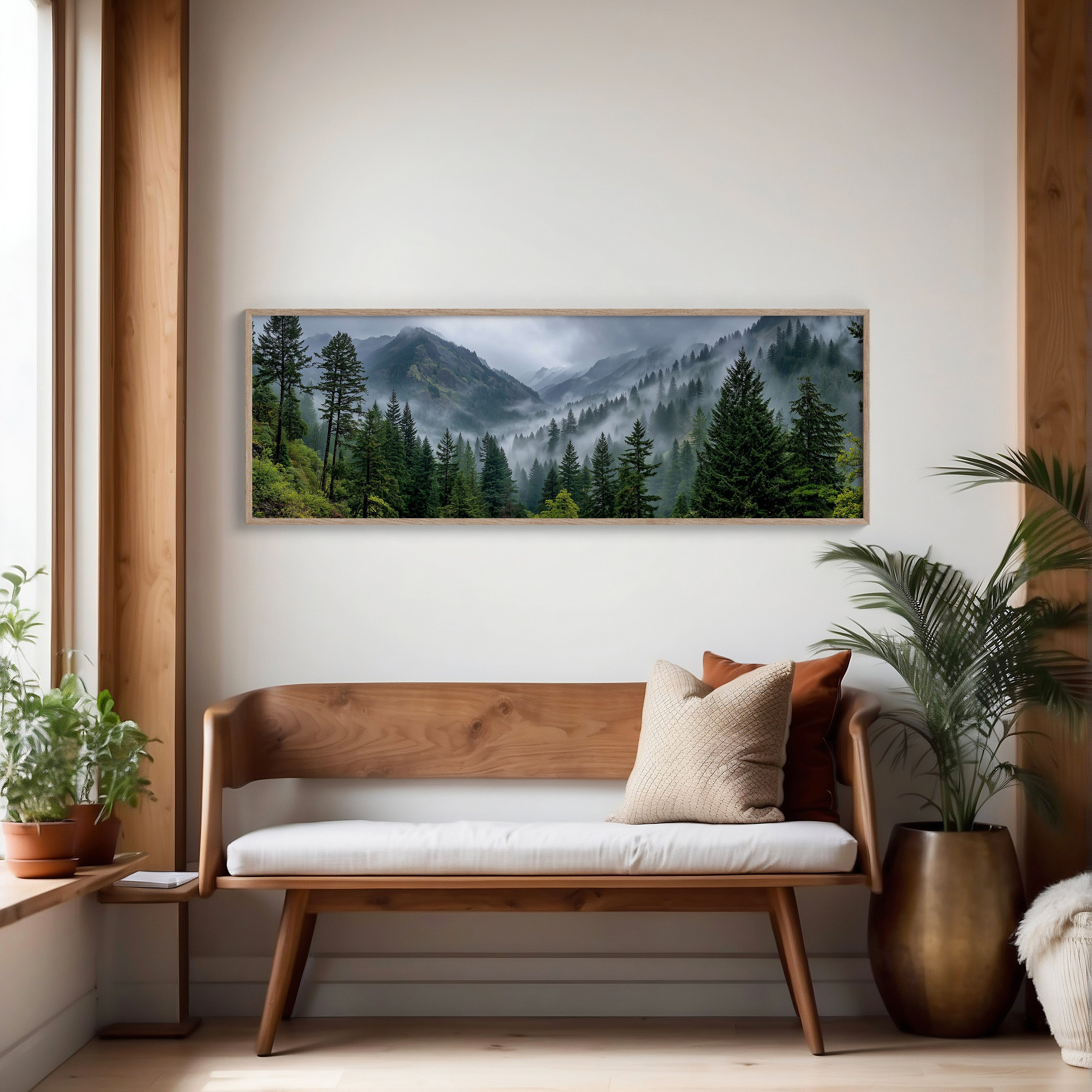 Misty Pines In Mountain Silence