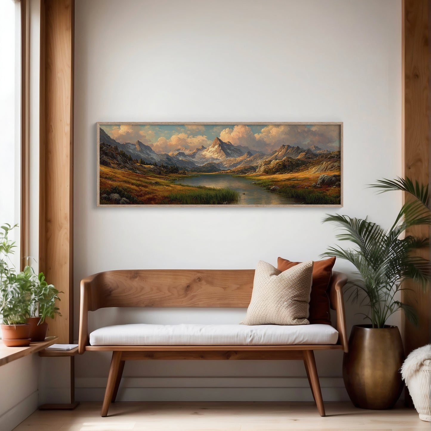 Golden Valley Beneath Alpine Peaks