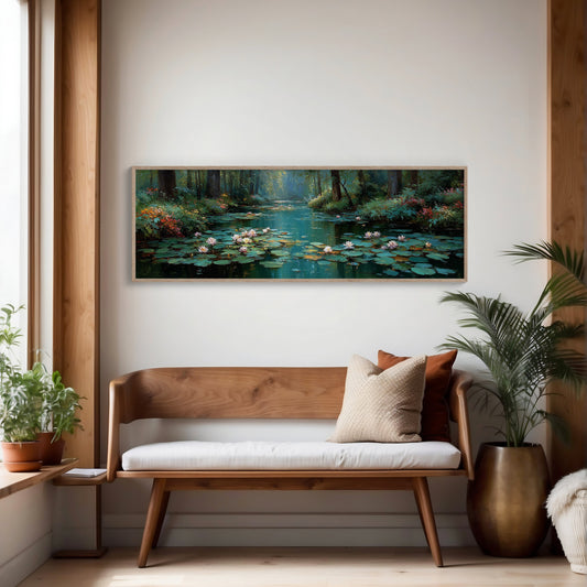 Water Lilies In Forest Stillness