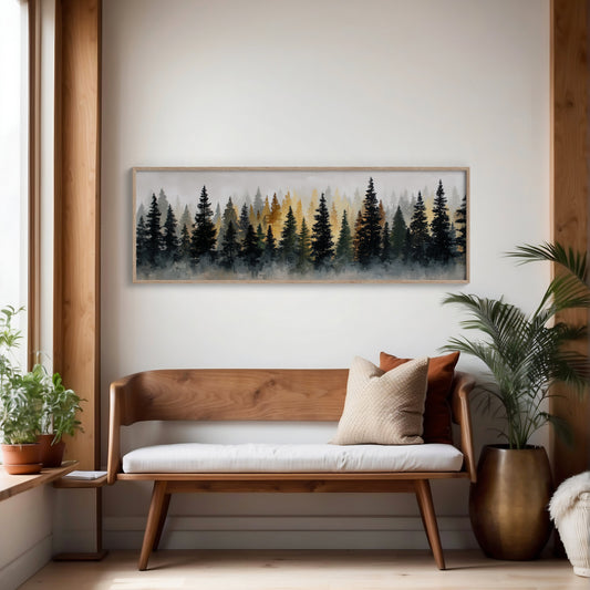 Pines Rising Through Morning Mist