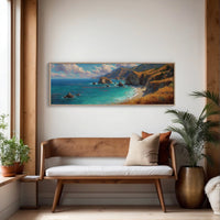 Golden Cliffs Above The Turquoise Sea