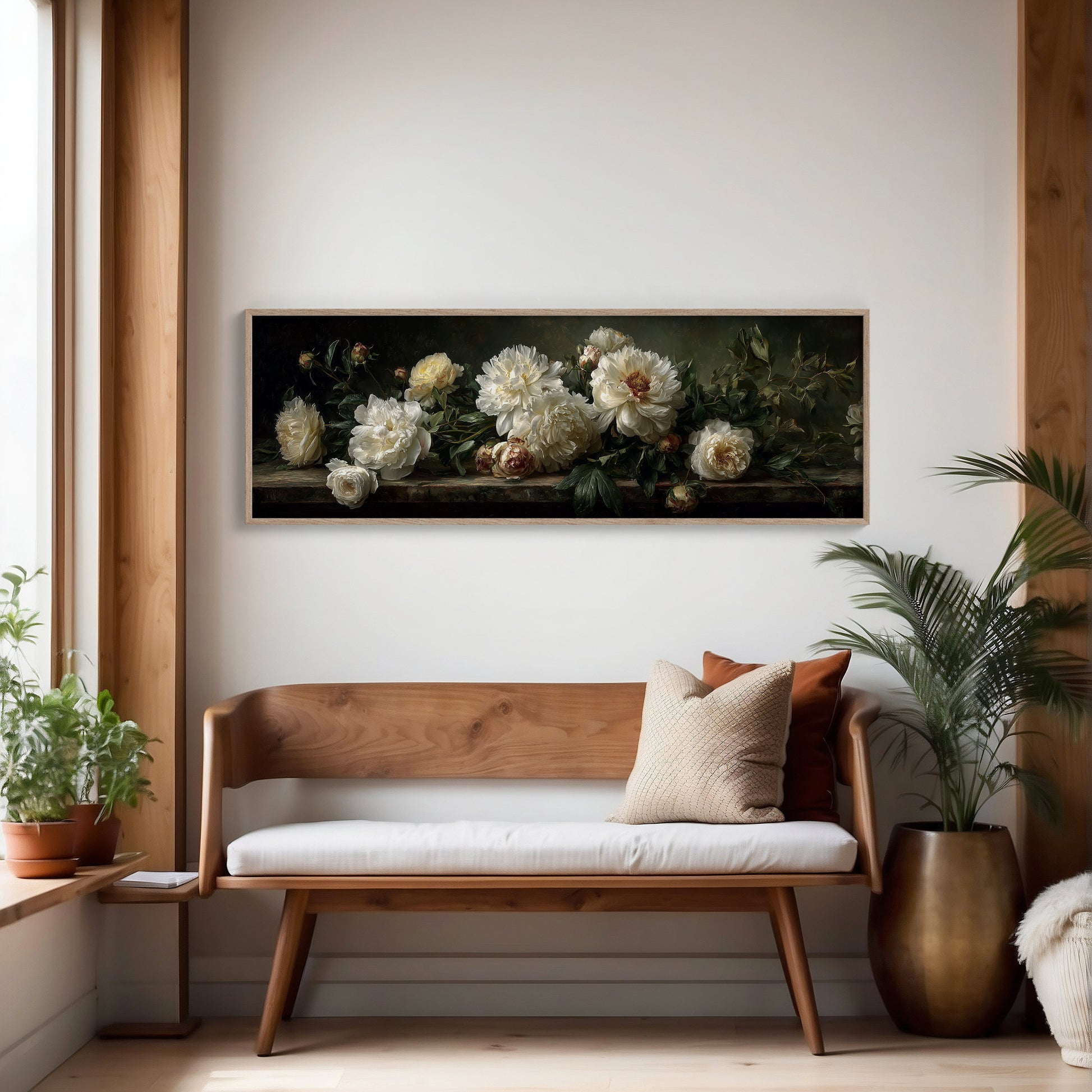 White Peonies In Shadowed Stillness