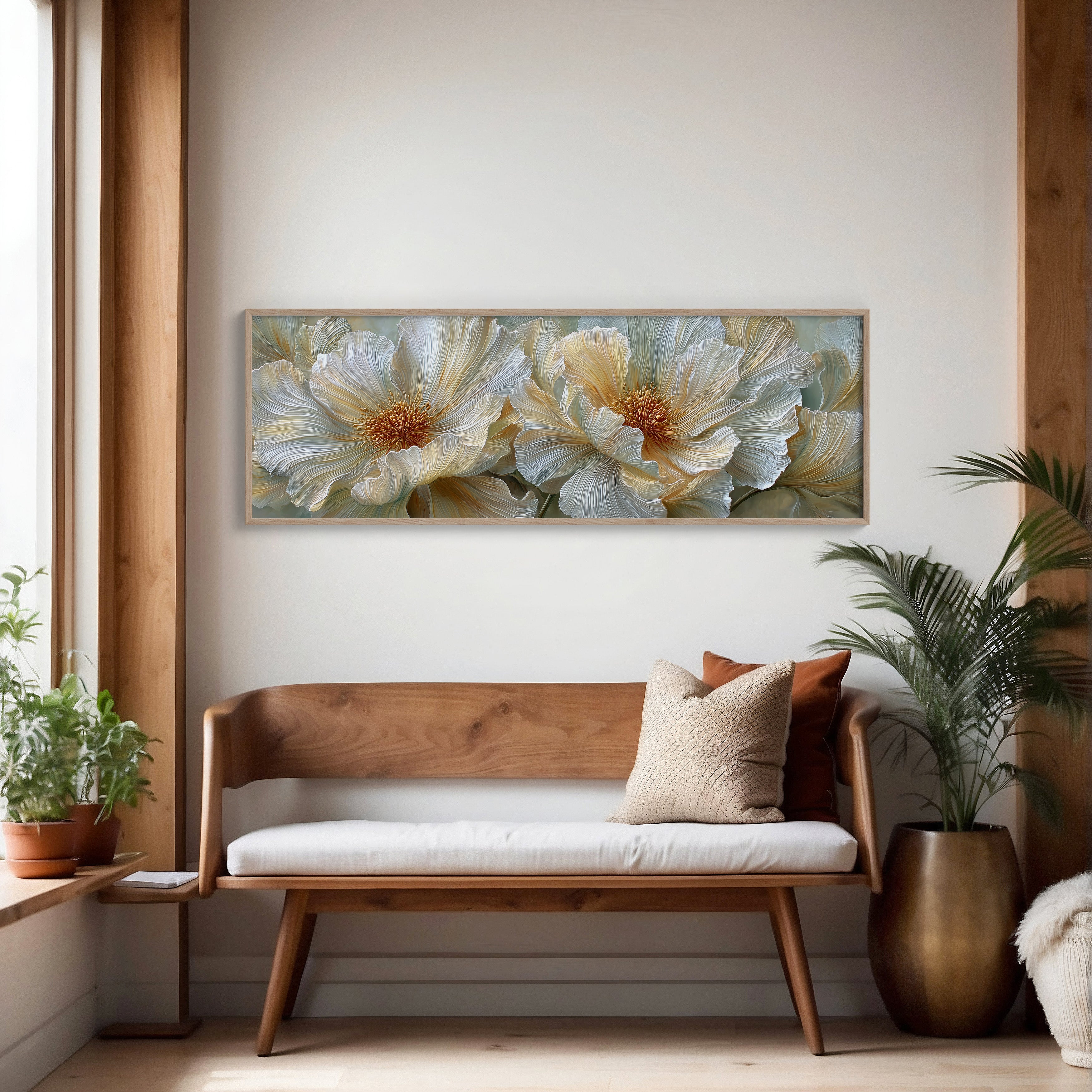 Golden Hearts Of White Blossoms