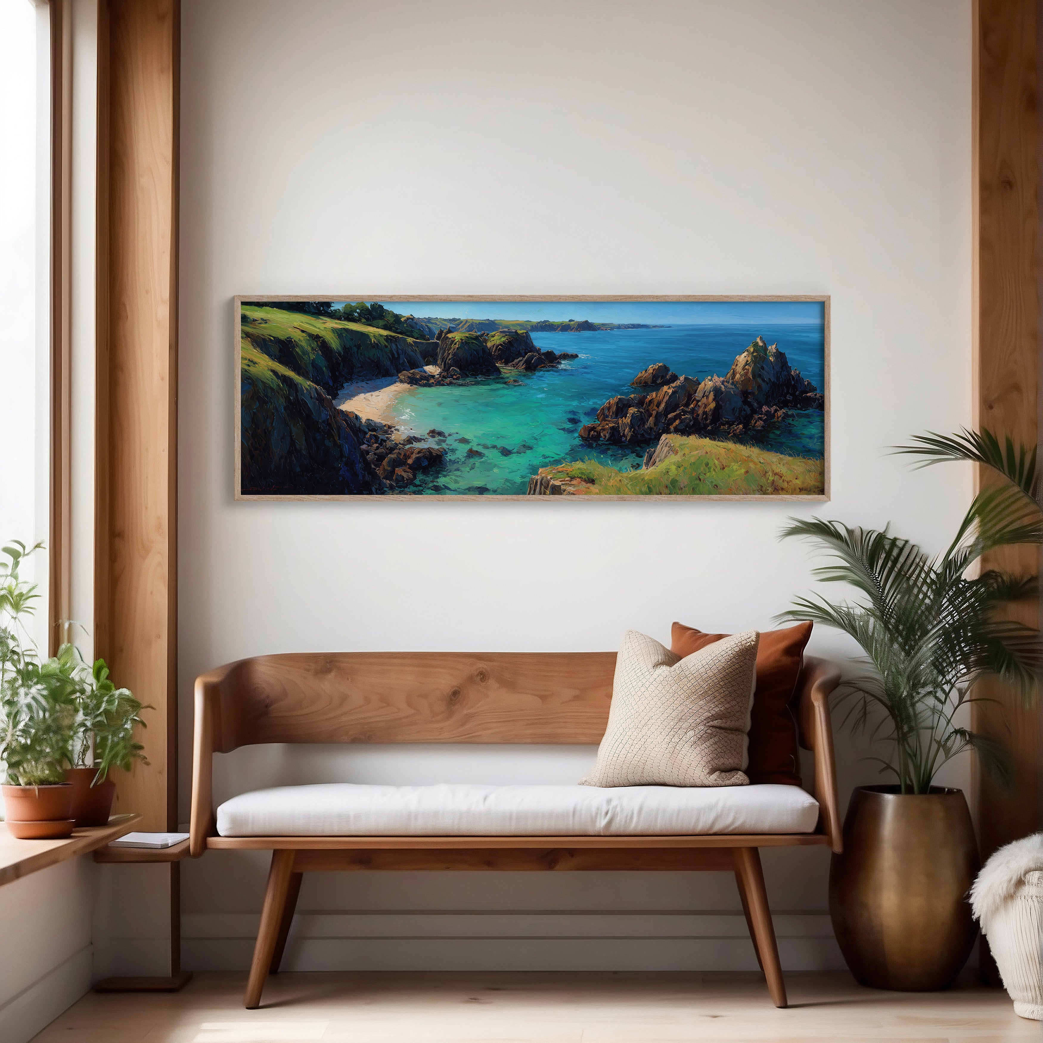 Turquoise Cove Beneath The Cliffs