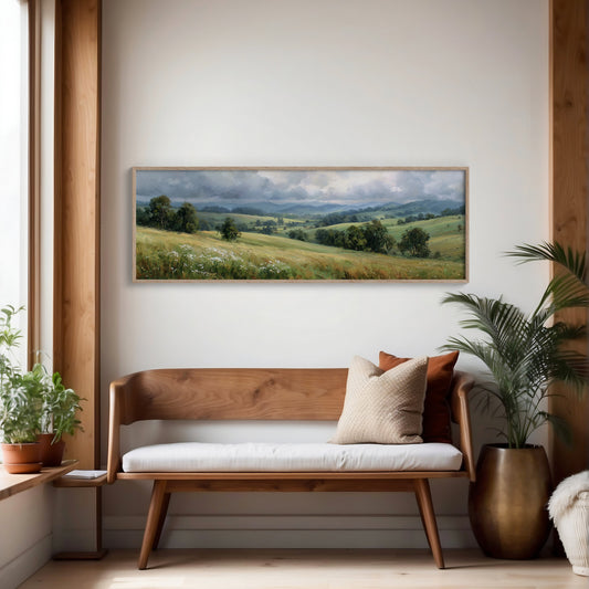 Rolling Fields Beneath A Quiet Sky