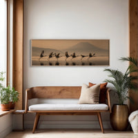 Cranes Rising Across Quiet Waters