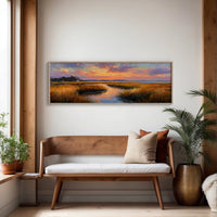 Golden Marsh Beneath A Painted Sky