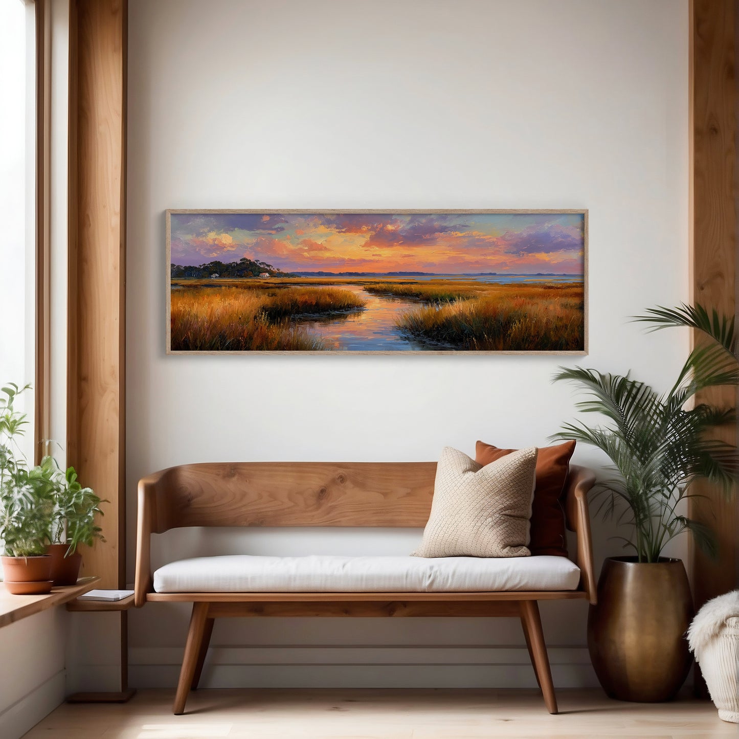 Golden Marsh Beneath A Painted Sky