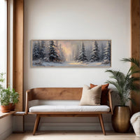 Winter Light Through Silent Pines
