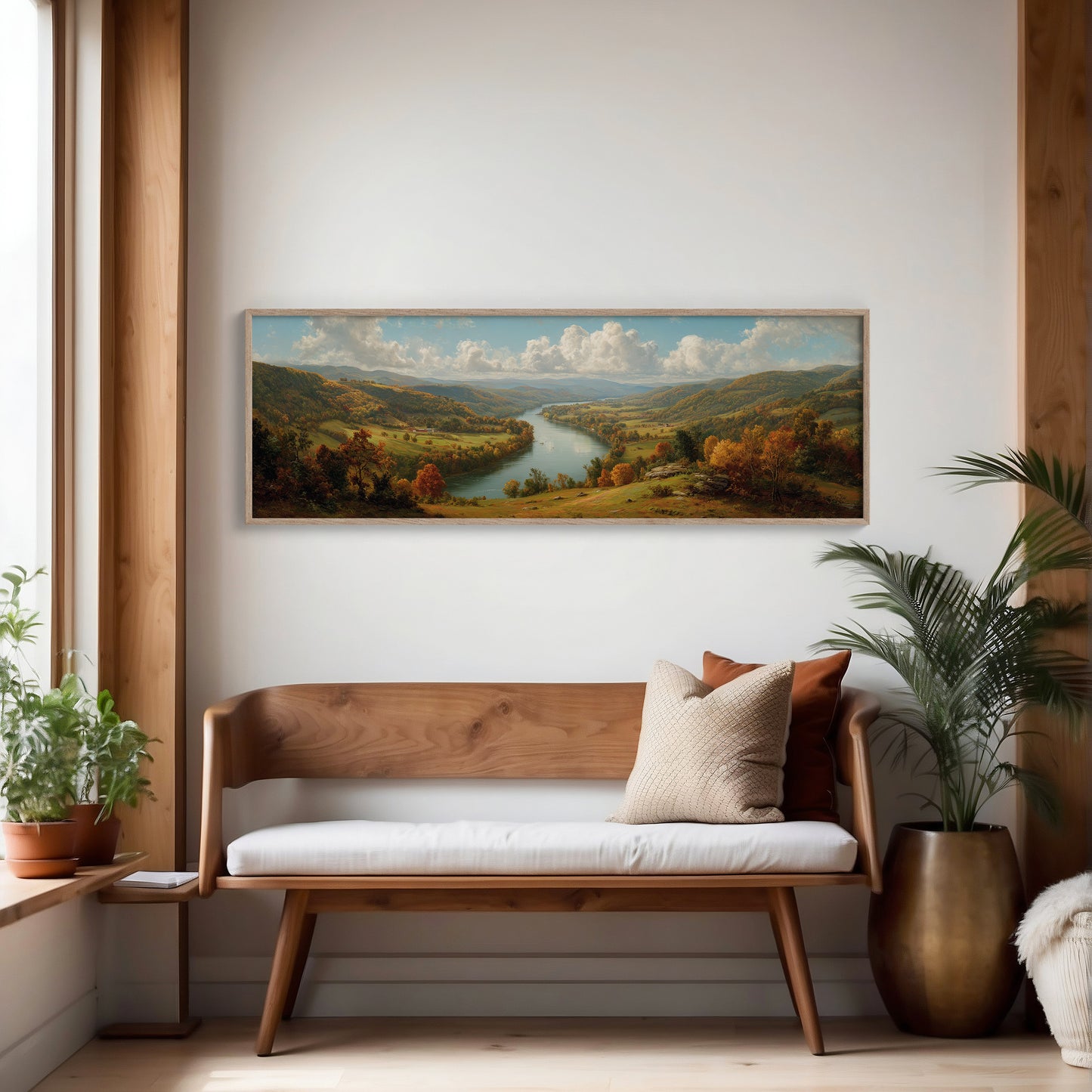 Autumn Valley Along The Riverbend