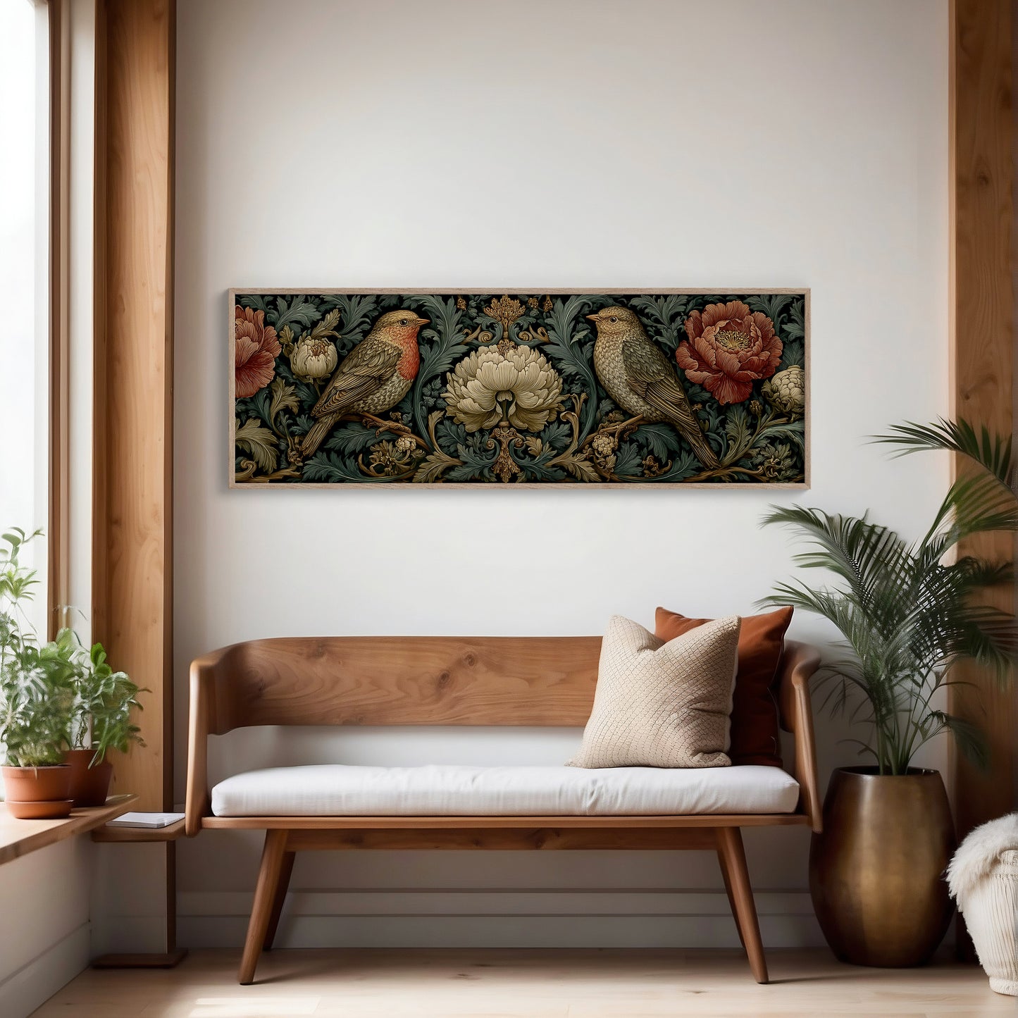 Songbirds Among Baroque Blooms