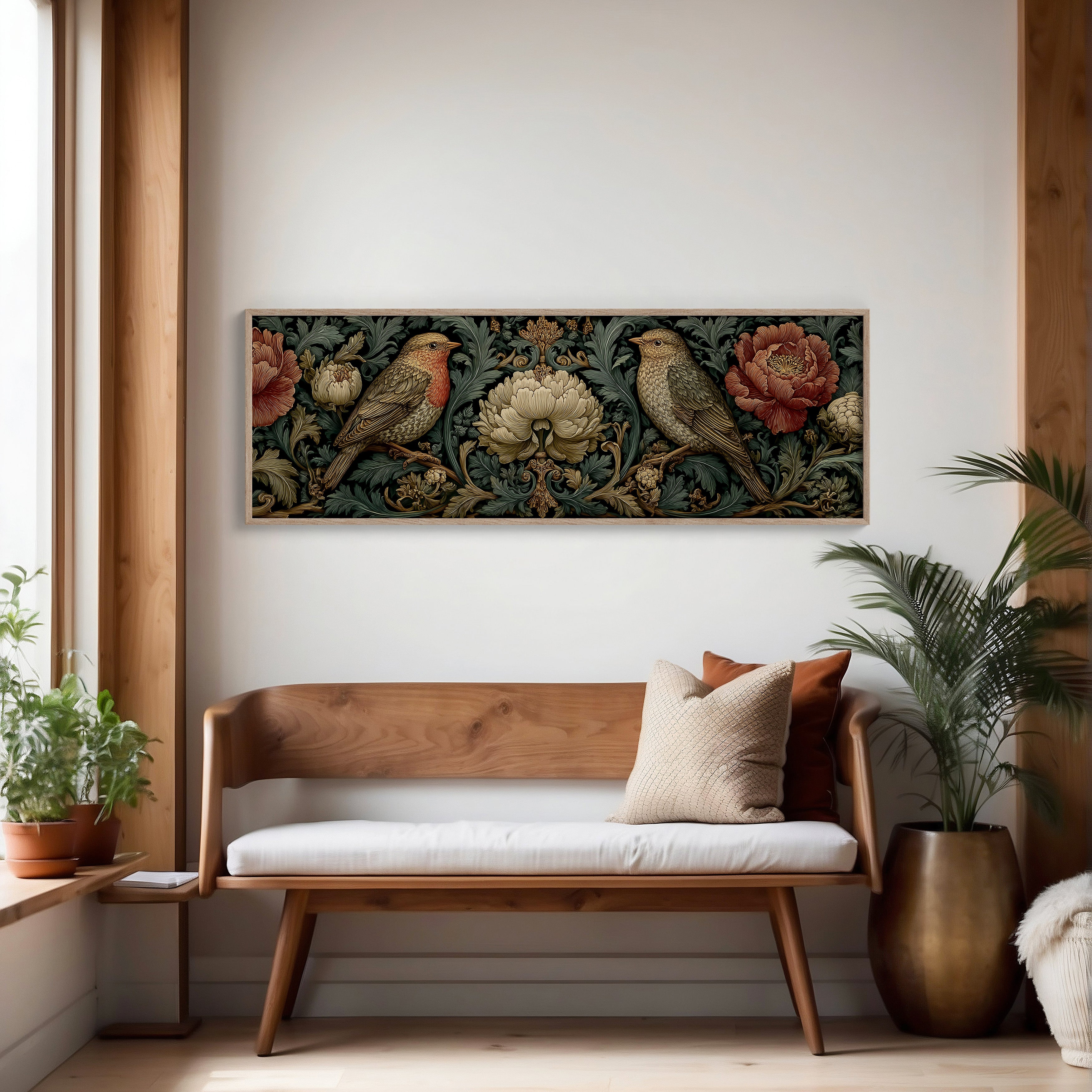 Songbirds Among Baroque Blooms