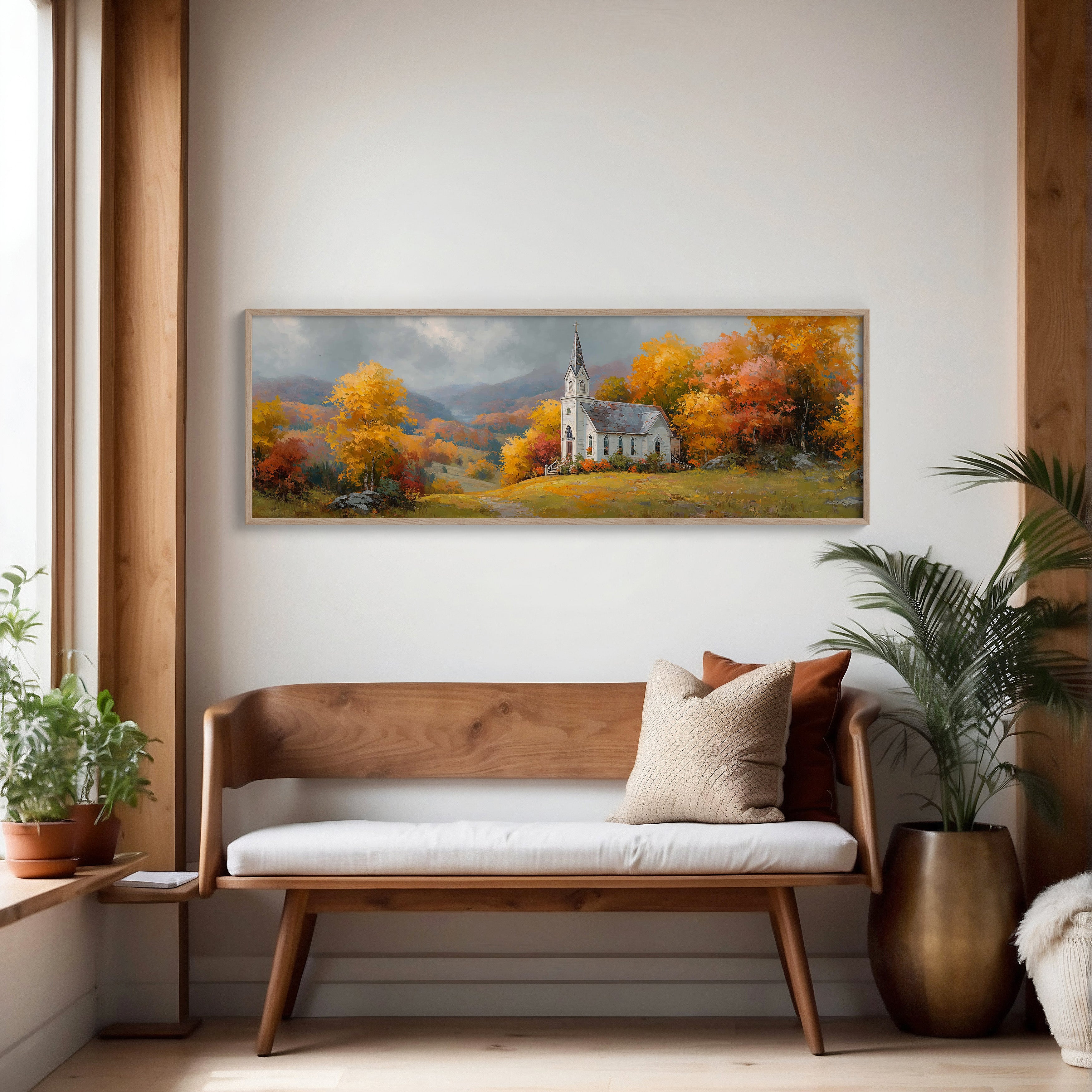 Autumn Light On The Hilltop Chapel
