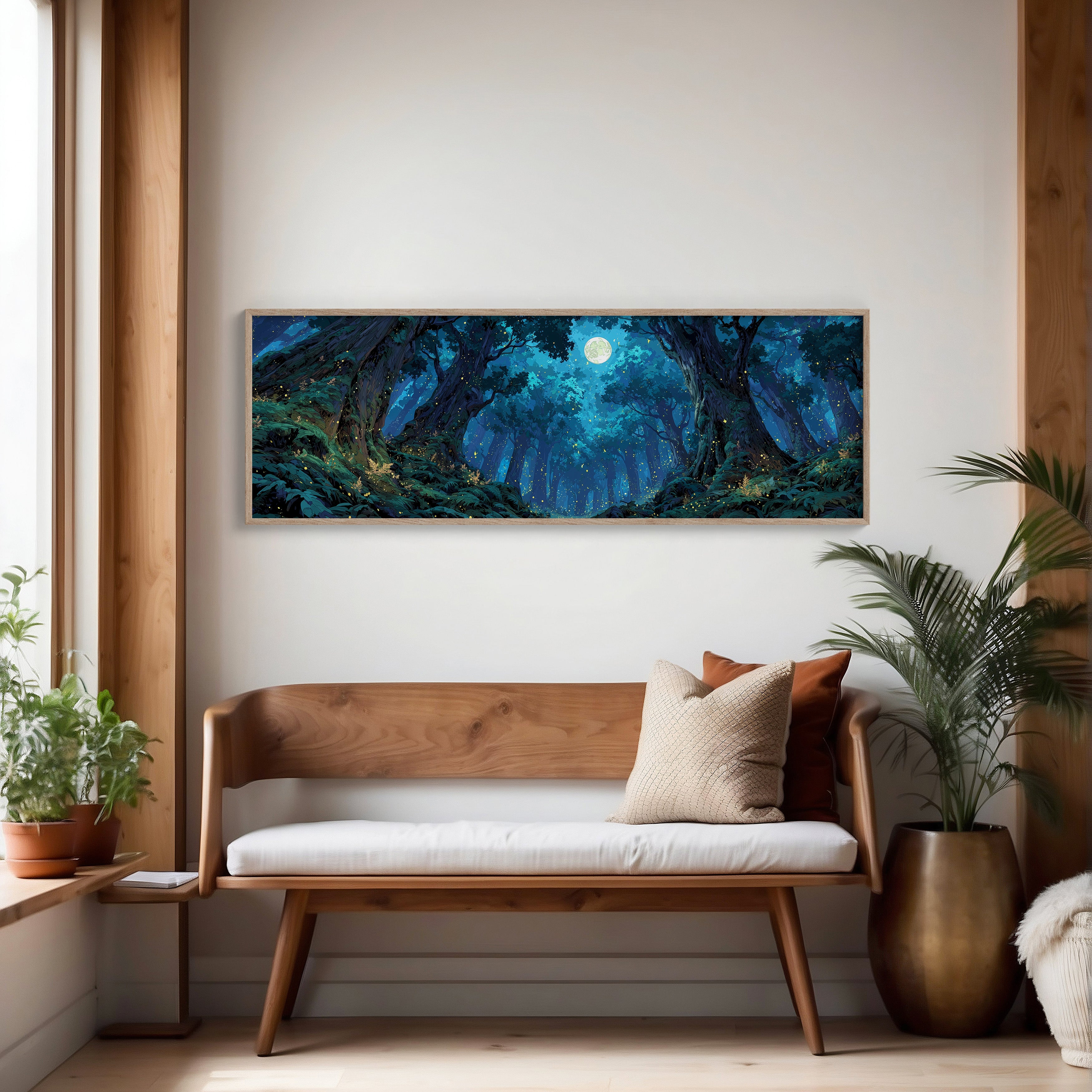 Moonlit Enchanted Forest Path