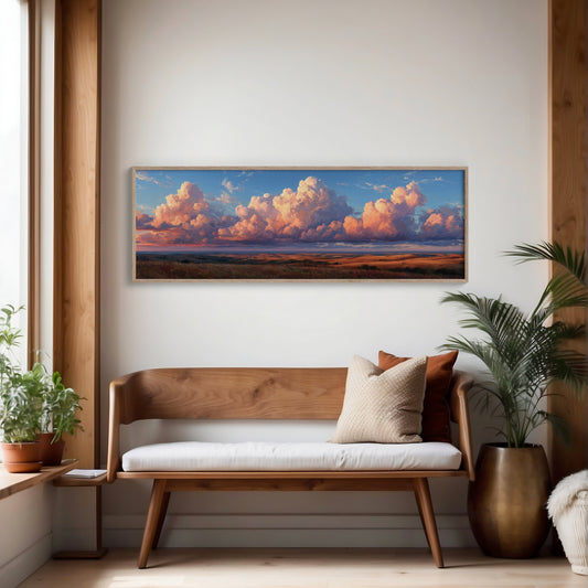 Sunlit Prairie Cloudscape