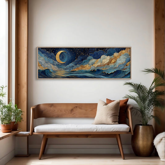 Celestial Moonlit Waves