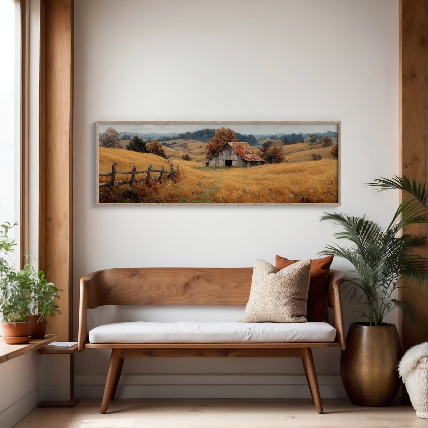 Autumn Hillside Barn