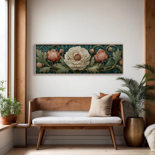 Vintage Peony Blooming Garden