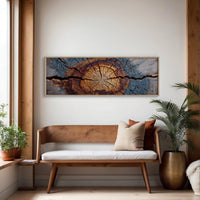 Wood Grain Tree Rings Rustic Macro Wall Art