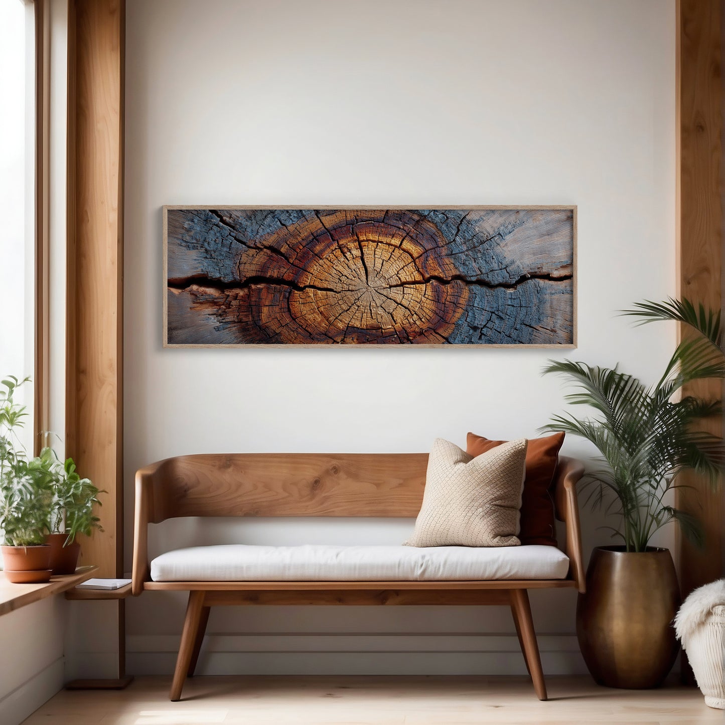 Wood Grain Tree Rings Rustic Macro Wall Art