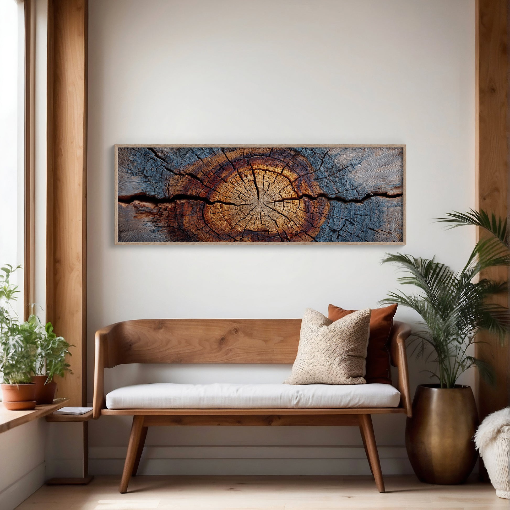 Wood Grain Tree Rings Rustic Macro Wall Art