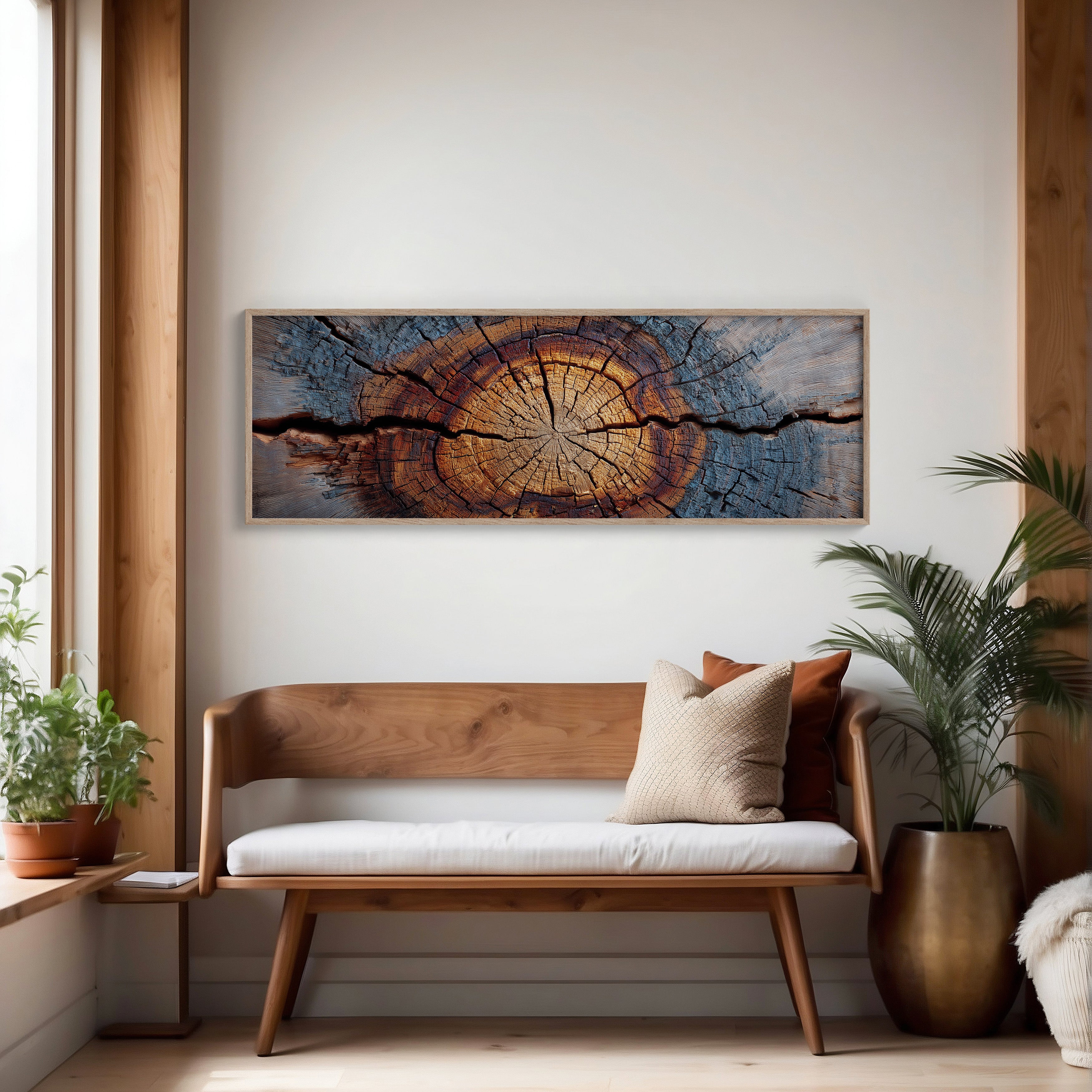 Wood Grain Tree Rings Rustic Macro Wall Art
