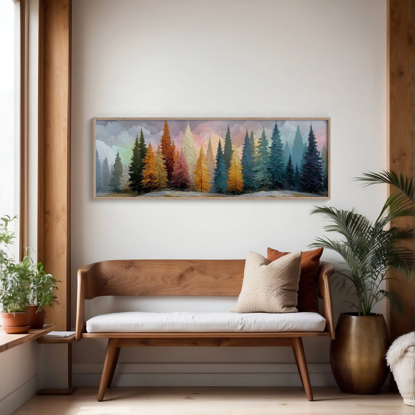 Winter Pines in Painted Light