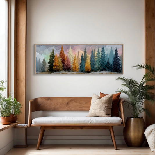 Winter Pines in Painted Light