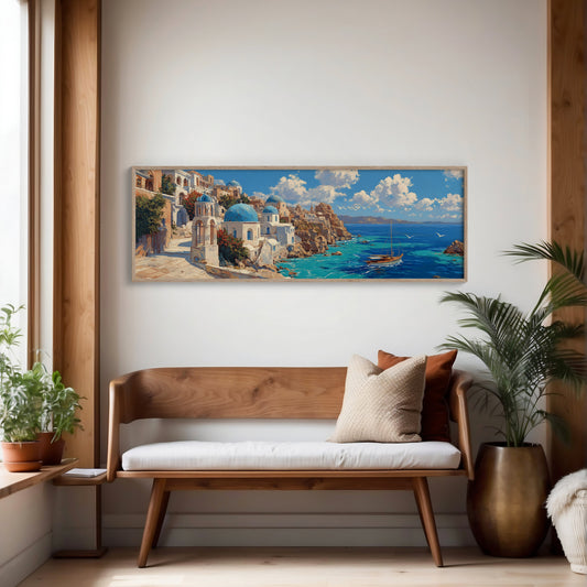 Santorini Light Over Blue Domes
