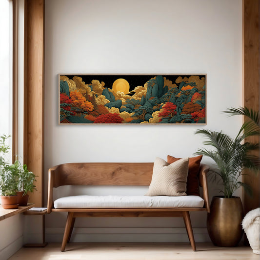 Moonrise Over the Painted Peaks