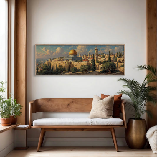 Golden Dome Above the Ancient Walls