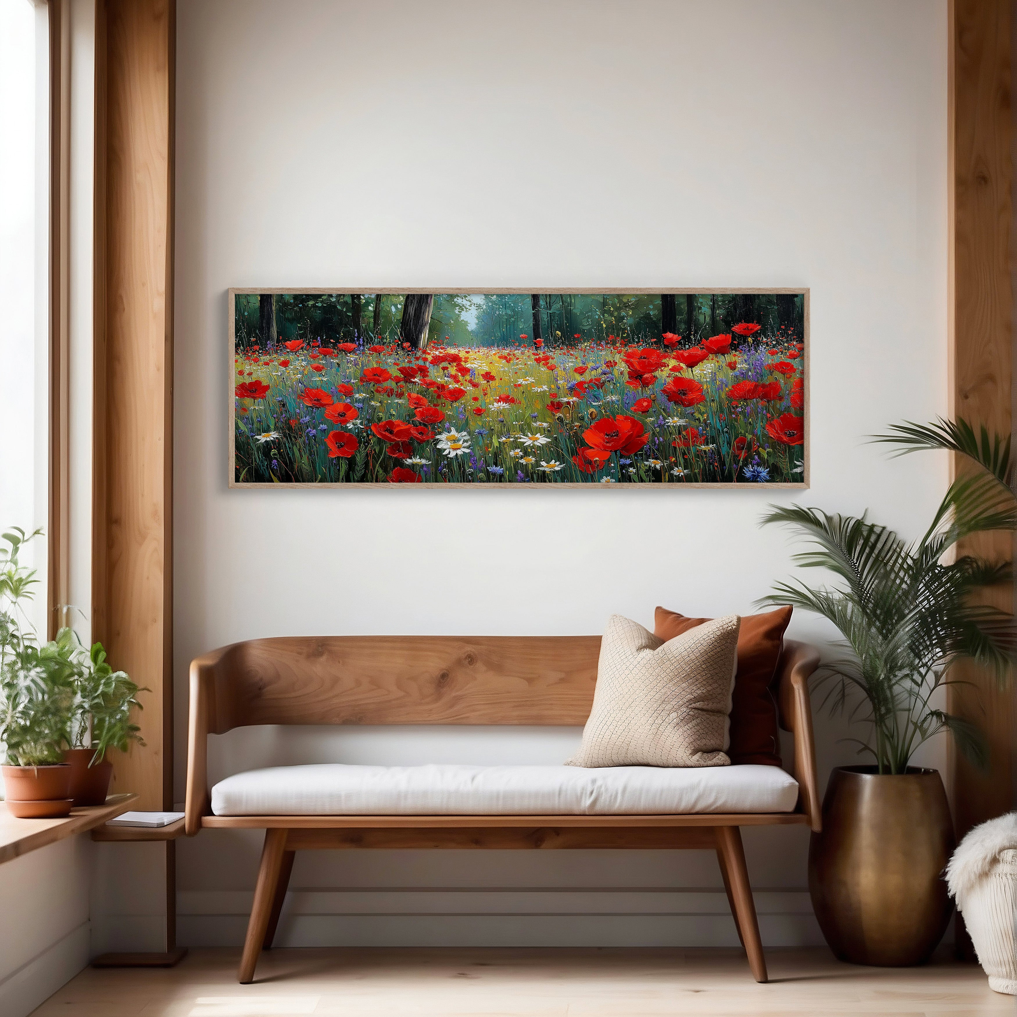 Red Blossoms Beneath the Pines