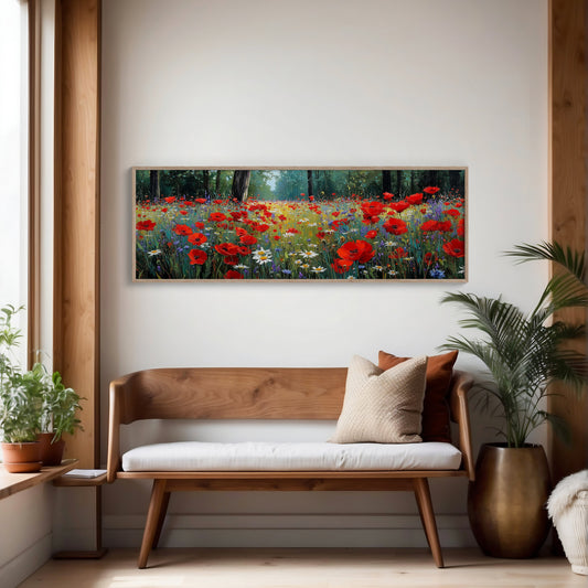 Red Blossoms Beneath the Pines