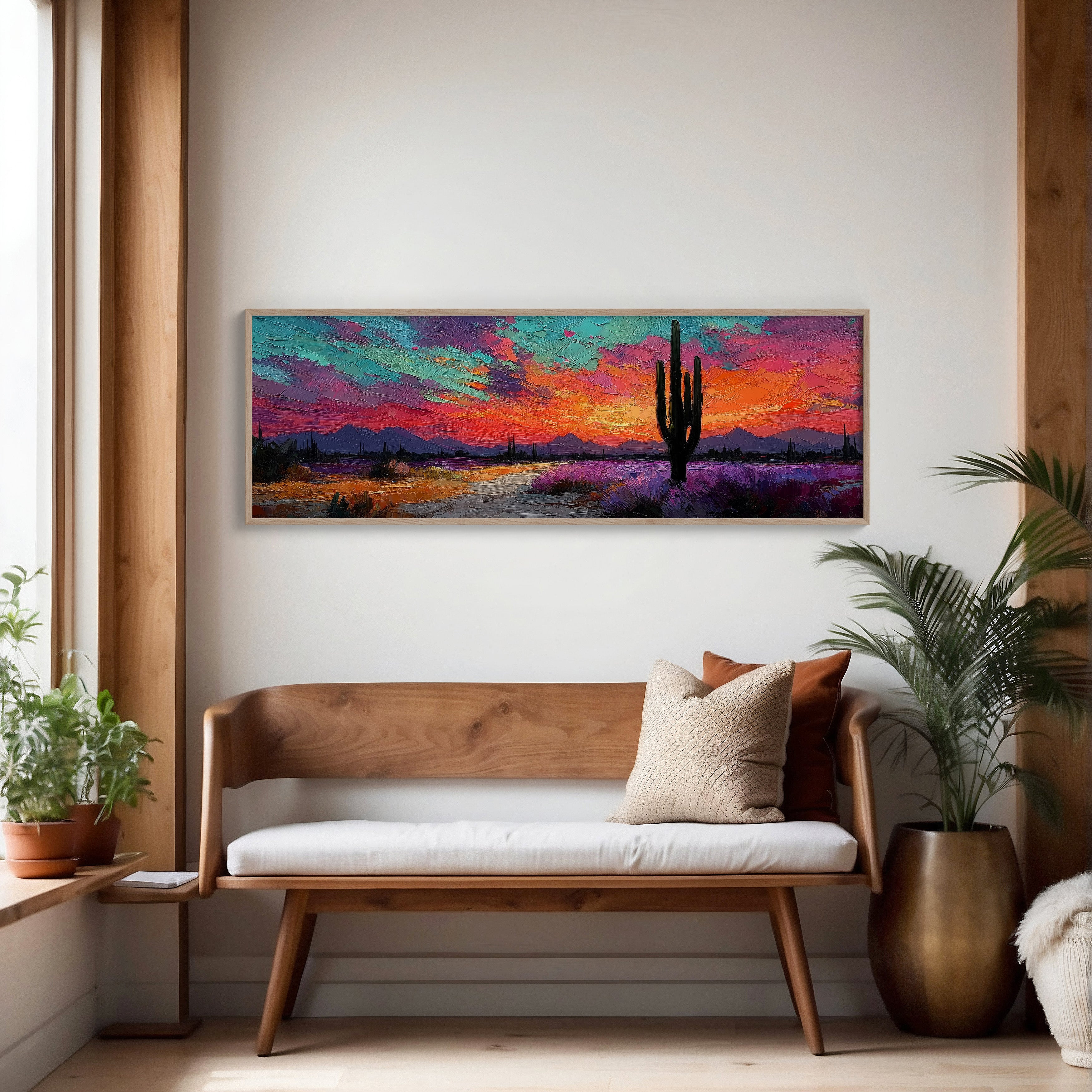 Neon Dust Over Desert Twilight