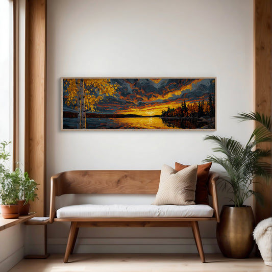 Sunset Across the Autumn Lake