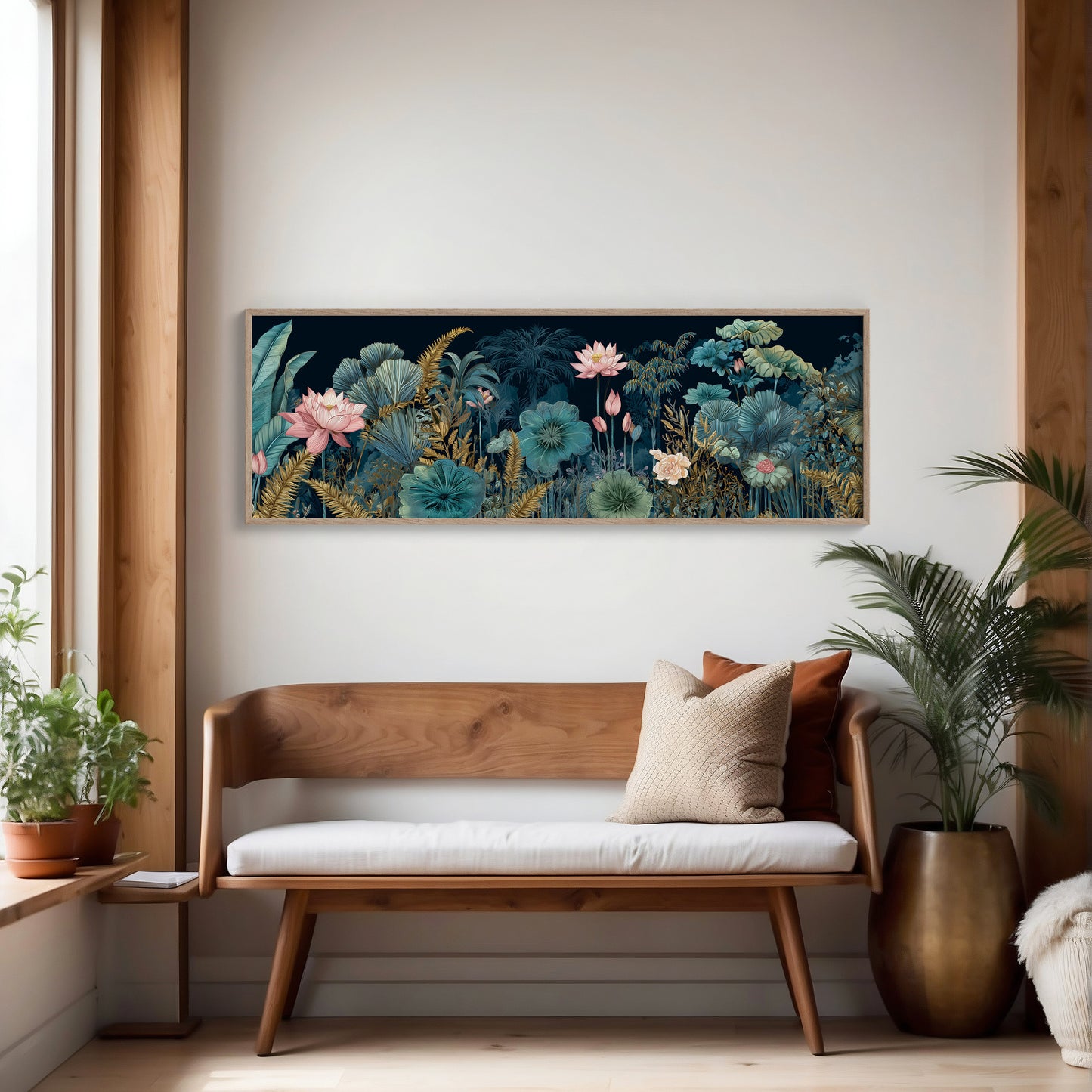 Lotus Garden Under Midnight Blue