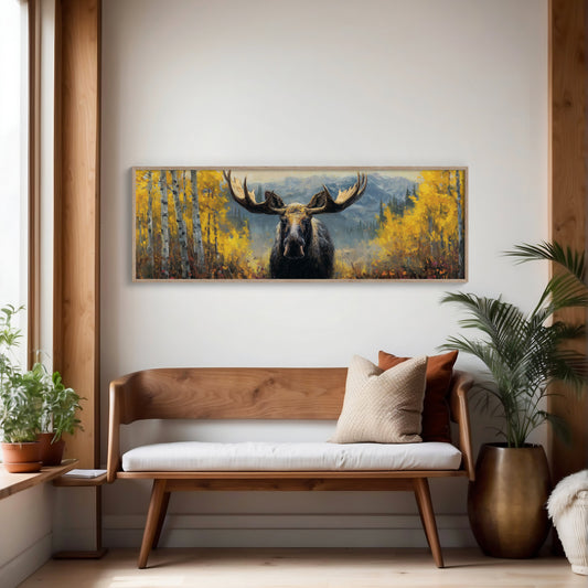 Moose Among the Golden Aspens