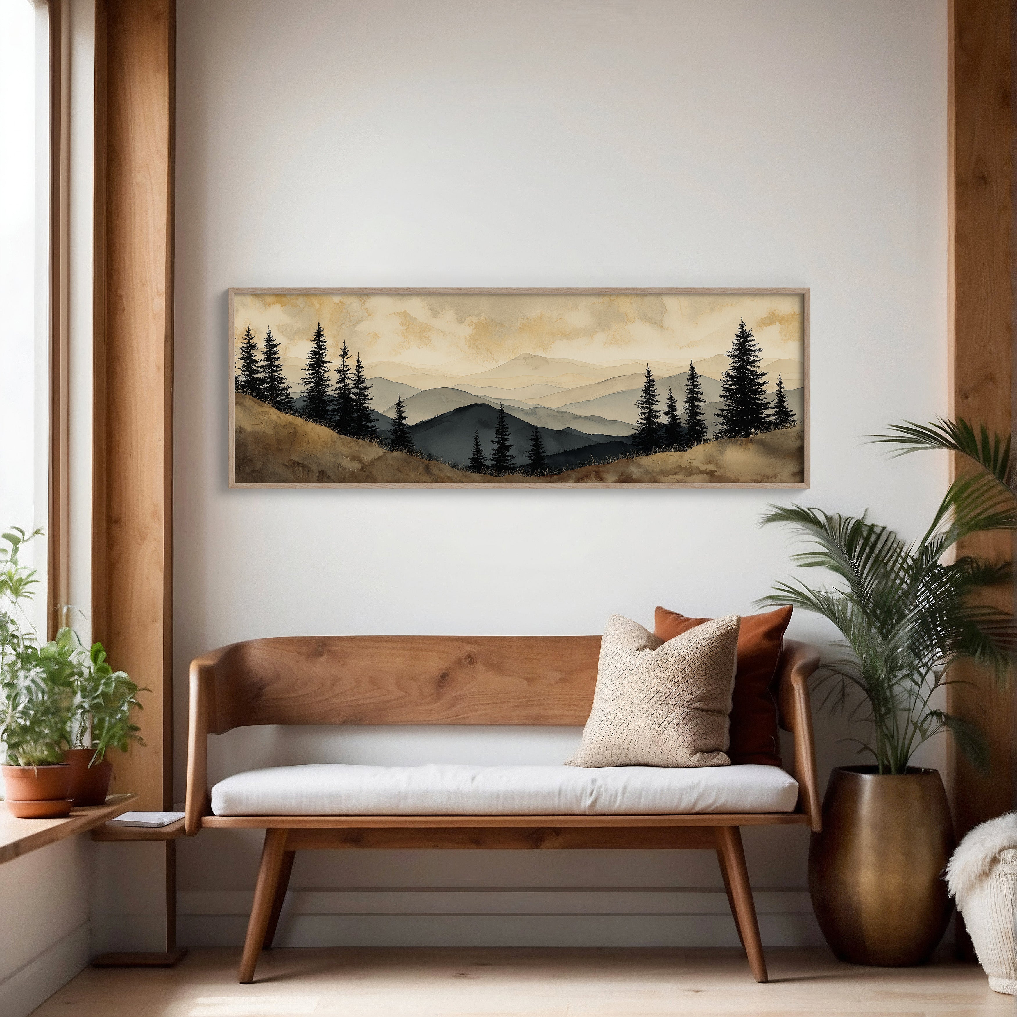 Dawn Mist Over Quiet Pines