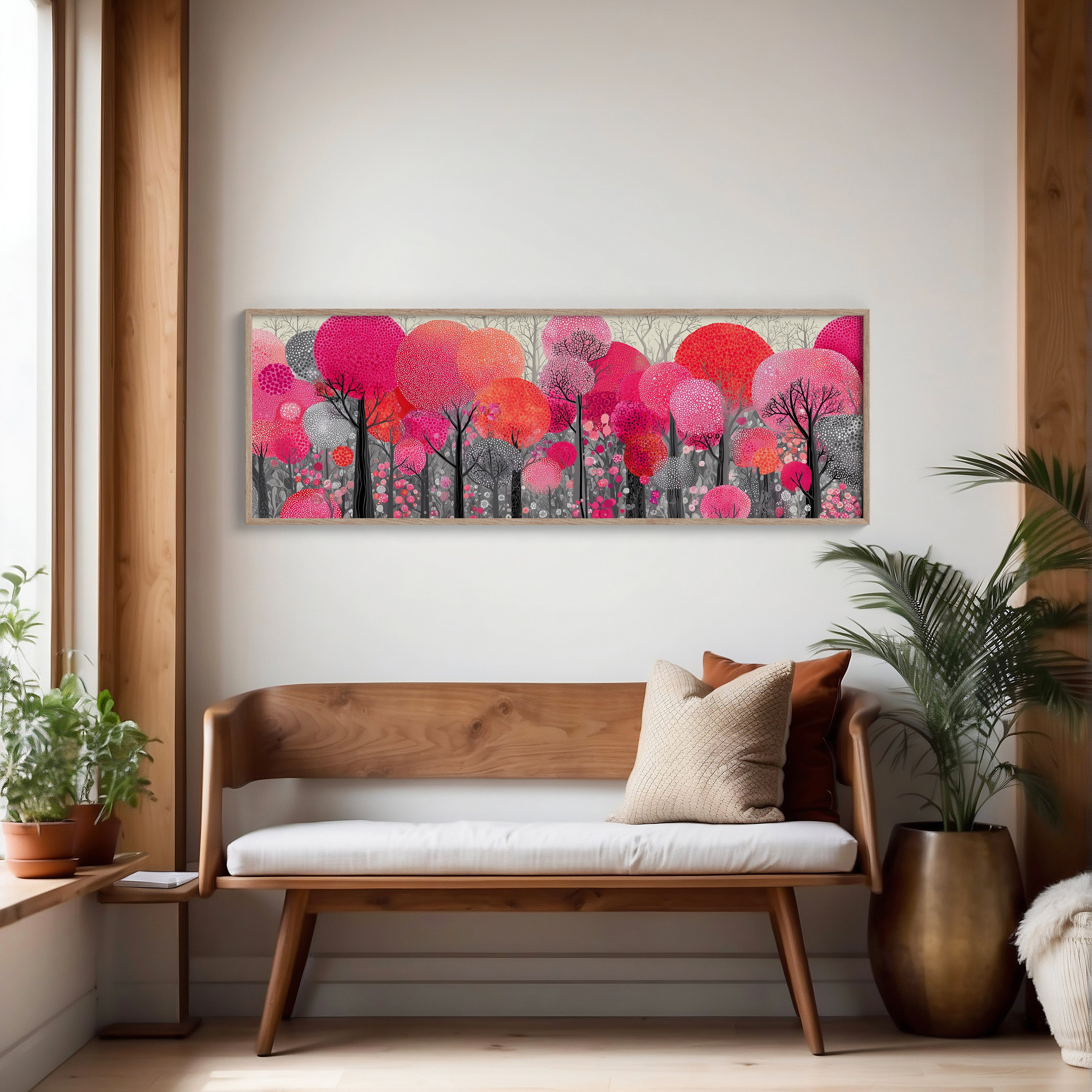 Blossoms in a Crimson Forest