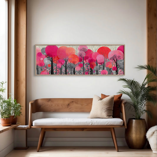 Blossoms in a Crimson Forest
