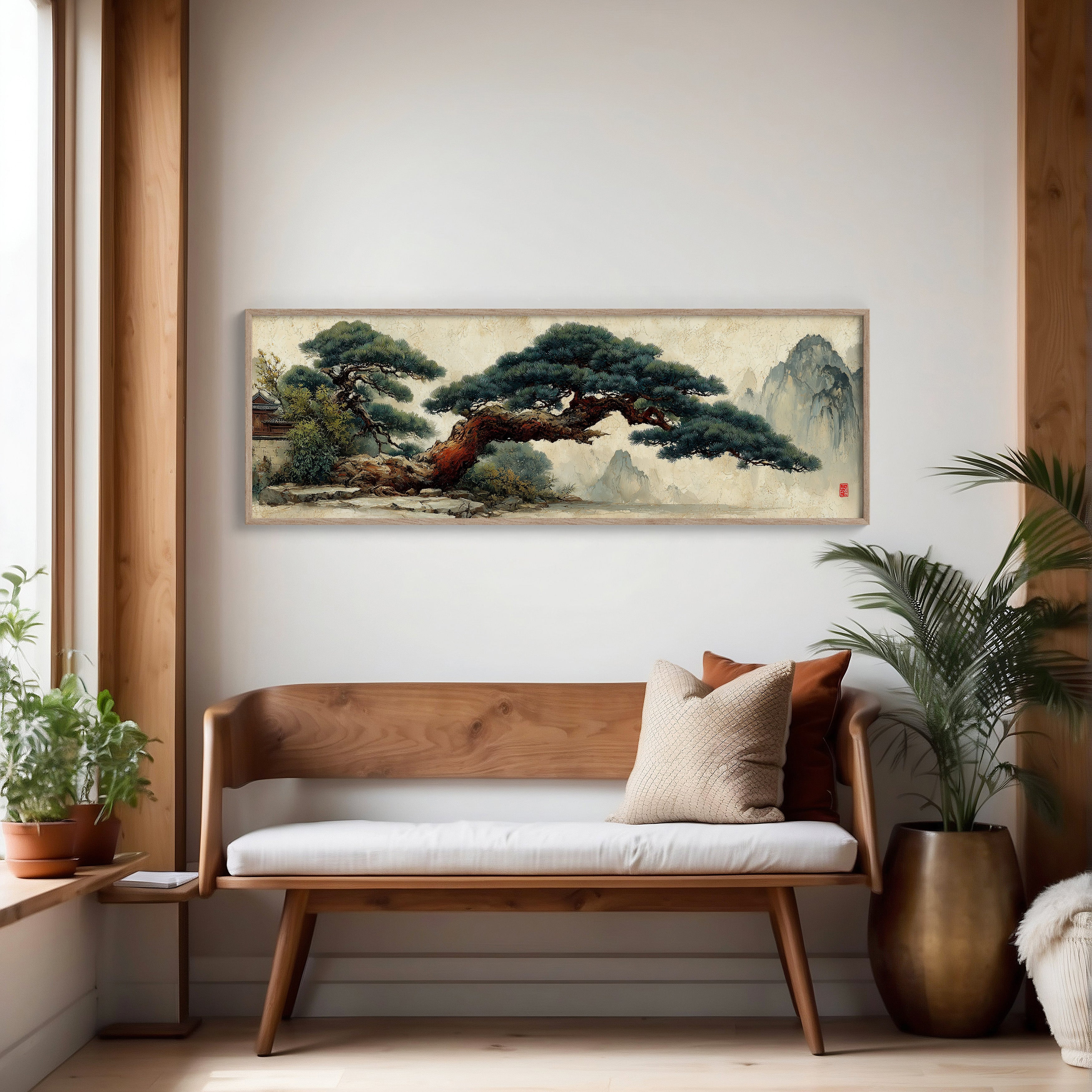 Ancient Pine Over Misty Peaks